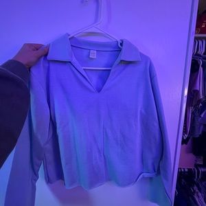 Blue long sleeve cover up